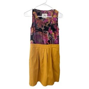 Tabitha Anthropologie Floral Silk Blend Dress Size 6